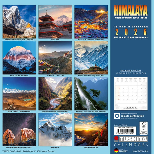 Tushita Himalaya Kalender 2026