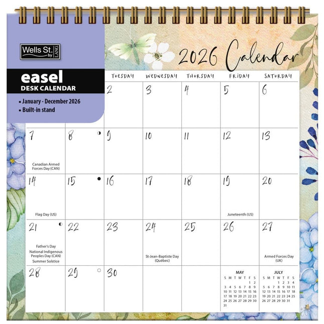 Wells st. by Lang Country Pleasures Easel Desk Kalender 2026