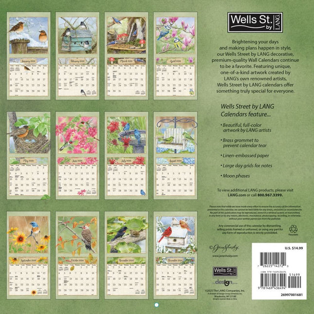 Wells st. by Lang Garden Birds Kalender 2026