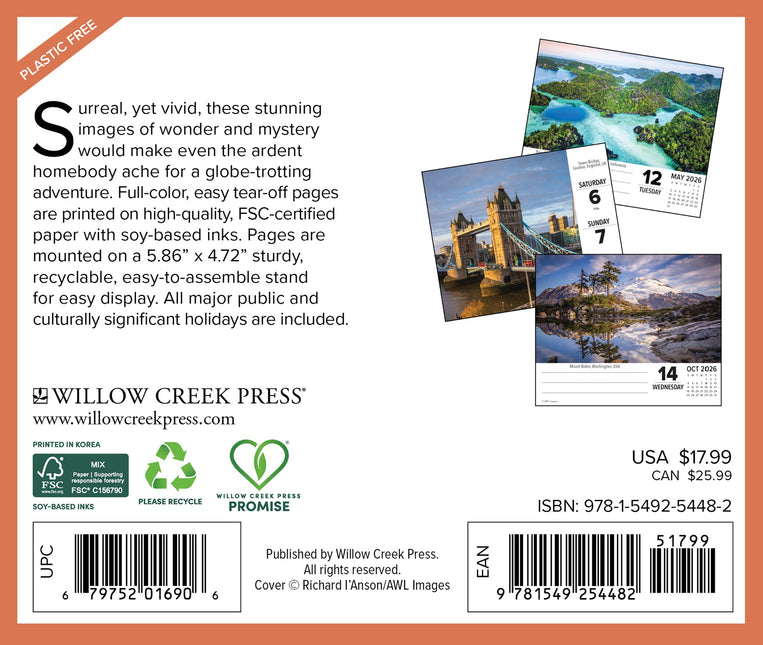 Willow Creek Wanderlust Scheurkalender 2026 Boxed