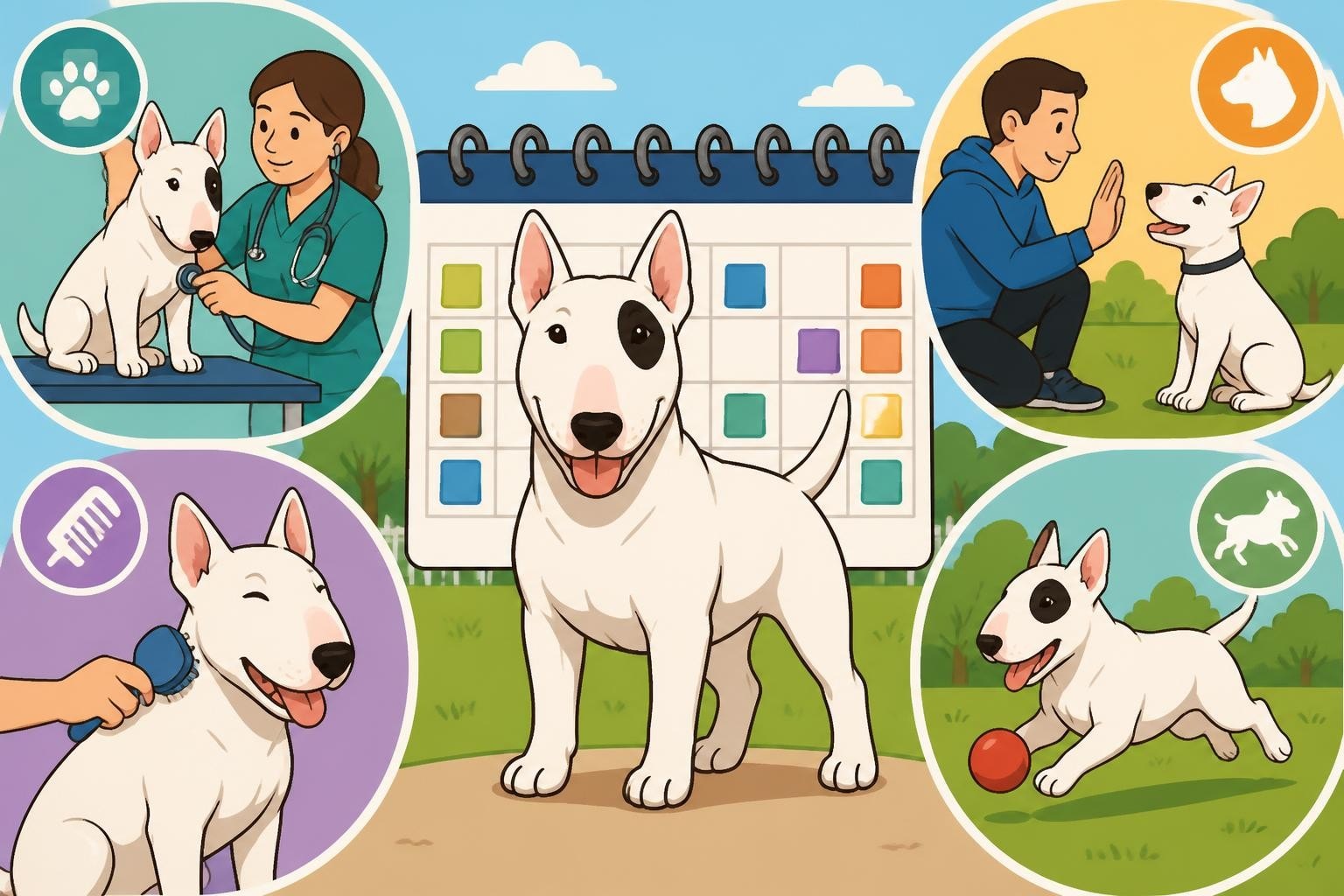 Bull Terrier: Karakter, Verzorging en Kalender Tips