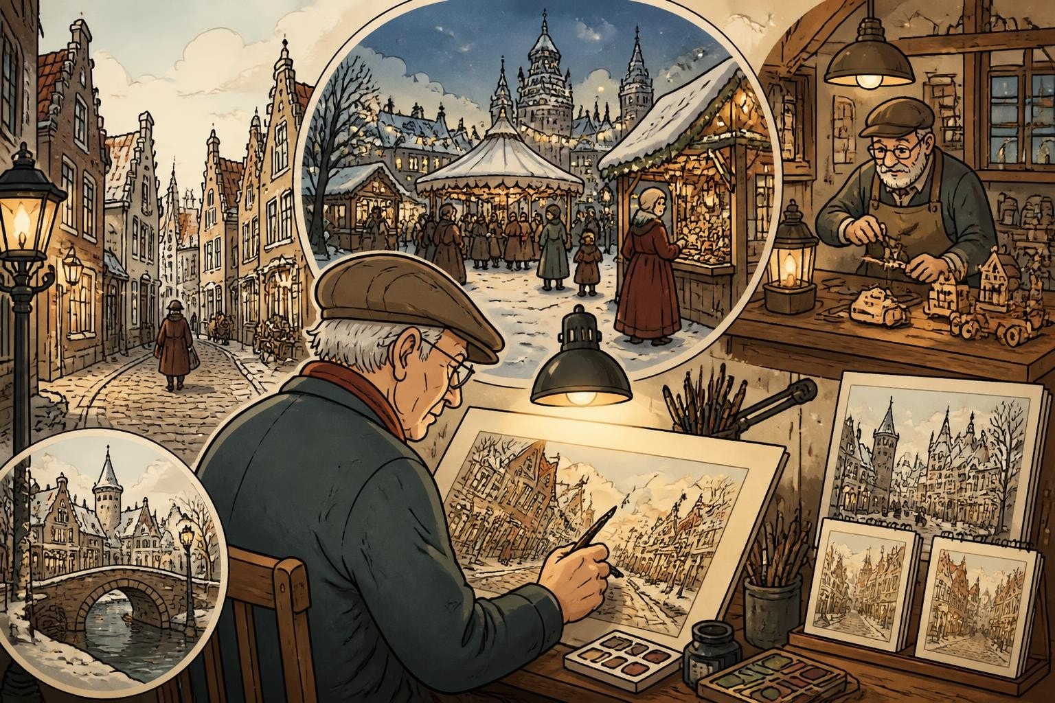 Anton Pieck: Nostalgie en magie in kalenderkunst