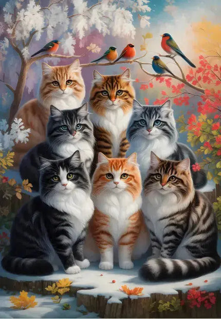 Alipson Feline Winter Puzzel 1000 stukjes