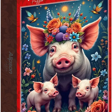 Alipson Pig Family Puzzel 1000 stukjes