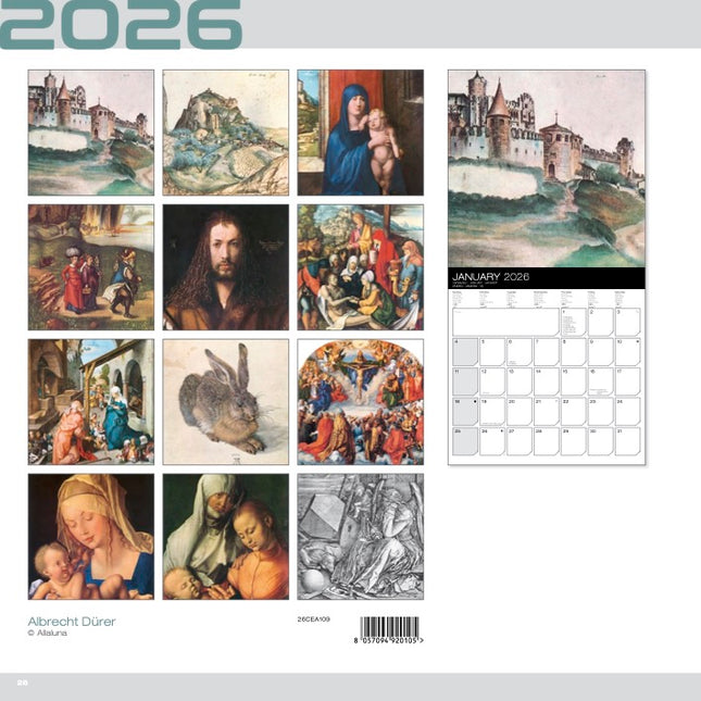 Allaluna Albrecht Dürer Kalender 2026