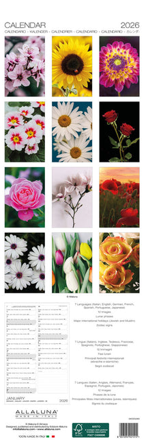 Allaluna Bloemen Slimline Kalender 2026