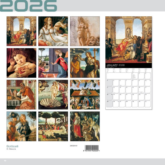 Allaluna Botticelli Kalender 2026