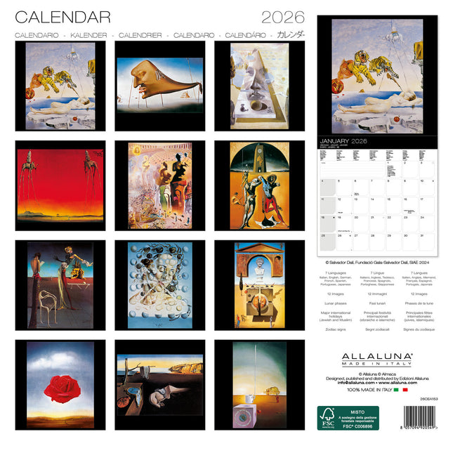 Allaluna Dali Kalender 2026