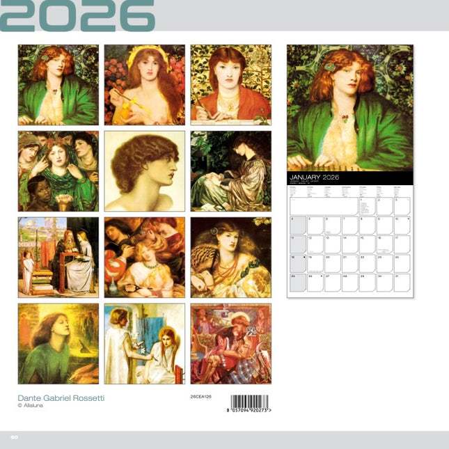 Allaluna Dante Gabriel Rossetti Kalender 2026