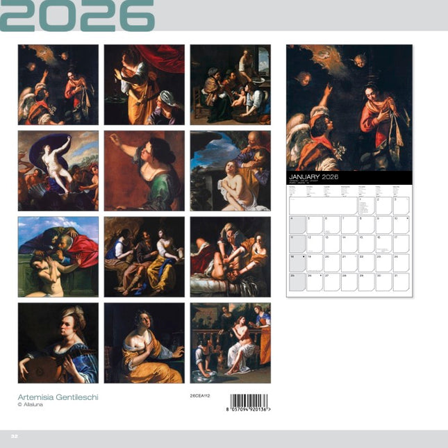 Allaluna Gentileschi Kalender 2026