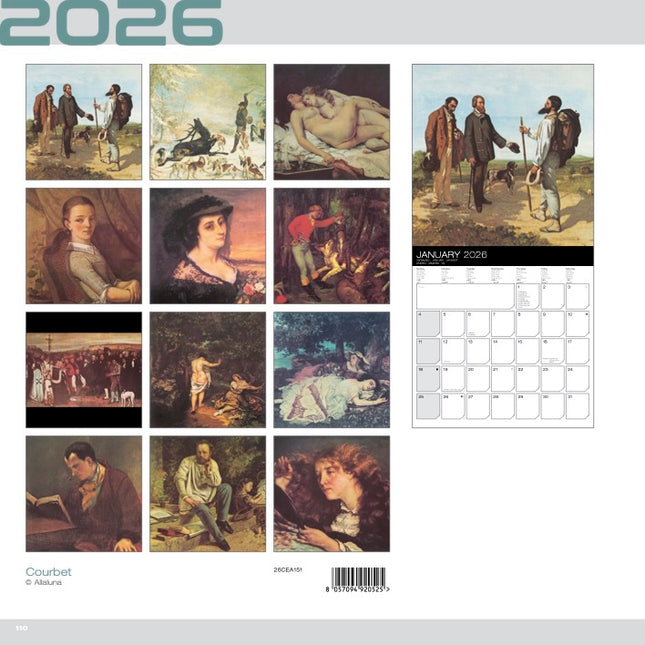 Allaluna Gustave Courbet Kalender 2026