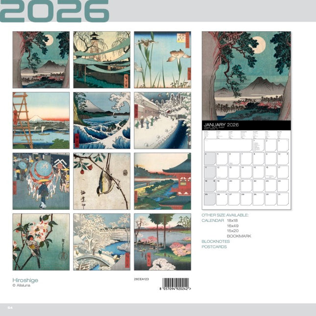 Allaluna Hiroshige Kalender 2026