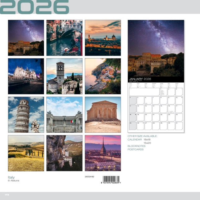 Allaluna Italie Kalender 2026