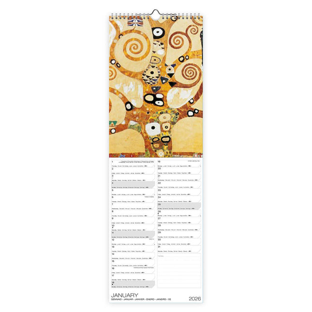 Allaluna Klimt Slimline Kalender 2026