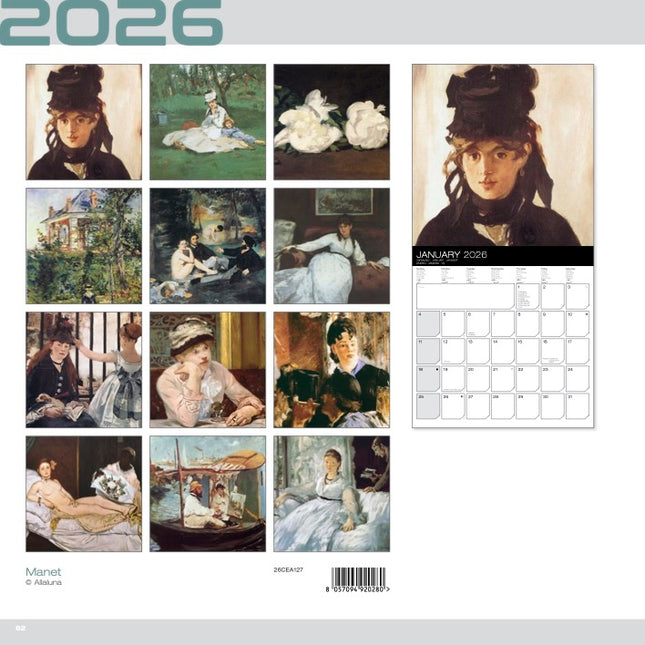 Allaluna Manet Kalender 2026