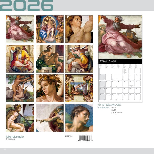 Allaluna Michelangelo Kalender 2026