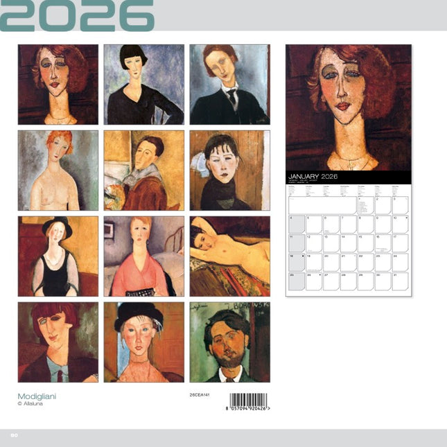 Allaluna Modigliani Kalender 2026