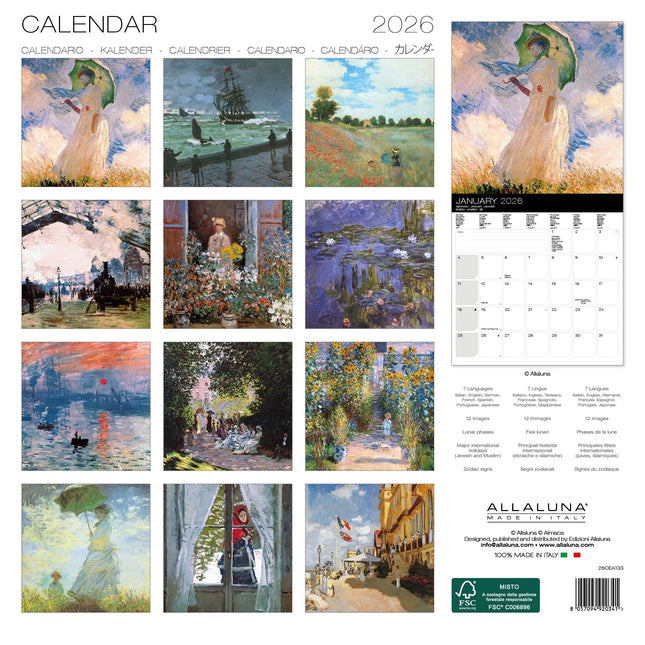 Allaluna Monet Kalender 2026