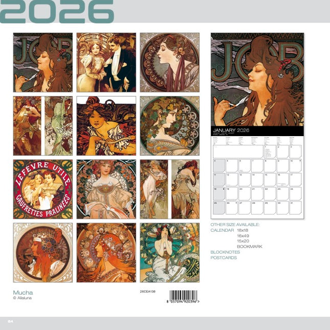 Allaluna Mucha Kalender 2026