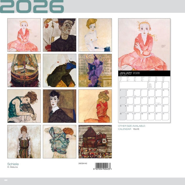 Allaluna Schiele Kalender 2026