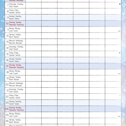 AlphaEdition Familyplanner Cartoon Kalender 2027