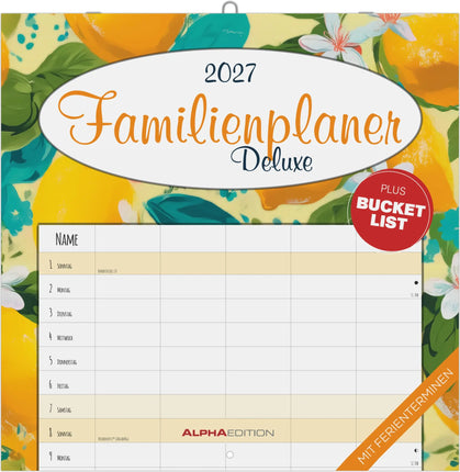 AlphaEdition Familyplanner Deluxe Kalender 2027