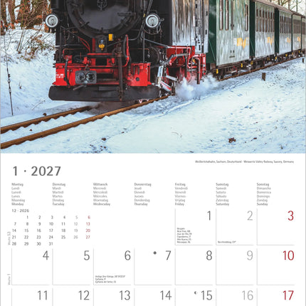 AlphaEdition Mijn Spoorwegen Kalender 2027 – AlphaEdition