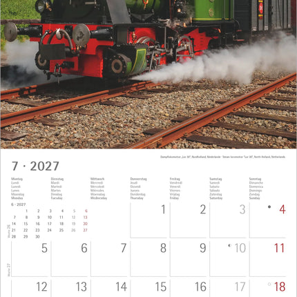 AlphaEdition Mijn Spoorwegen Kalender 2027 – AlphaEdition