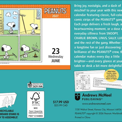 Andrews McMeel Snoopy Kalender 2027 Boxed
