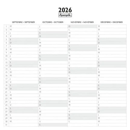 Aquarupella Baby Dieren Kalender 2027 Mini