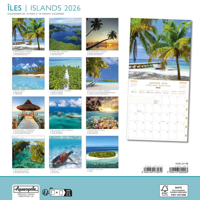 Aquarupella Eilanden Kalender 2026