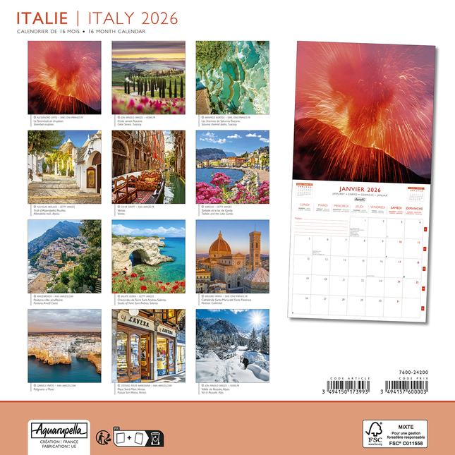 Aquarupella Italie Kalender 2026