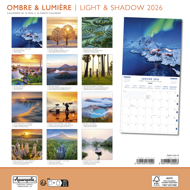 Aquarupella Light and Shadow Kalender 2026