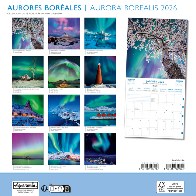 Aquarupella Noorderlicht Kalender 2026