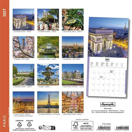 Aquarupella Parijs Kalender 2027 Mini