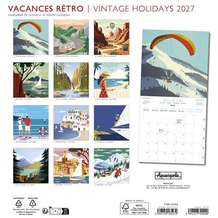 Aquarupella Retro Vakanties Kalender 2027