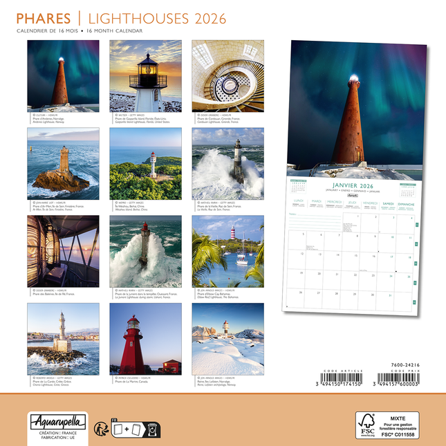 Aquarupella Vuurtoren Kalender 2026