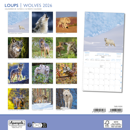 Aquarupella Wolven Kalender 2026