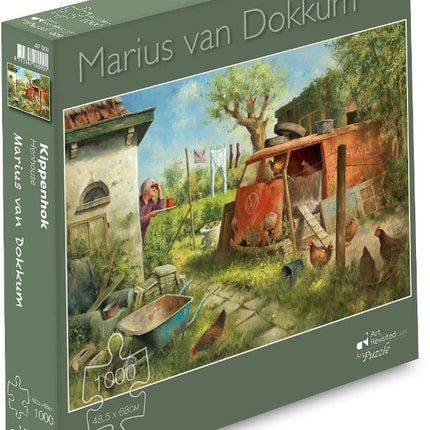 Art Puzzle Marius van Dokkum Kippenhok Puzzel 1000 Stukjes
