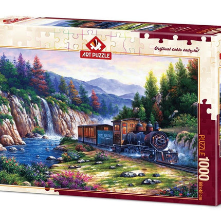 Art Puzzle Travelling by Train Puzzel 1000 Stukjes