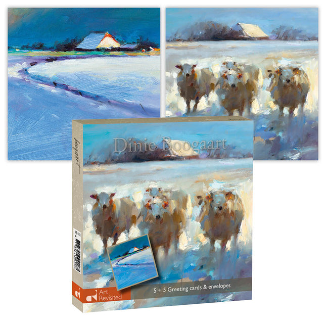 Art Revisited Dinie Boogaart Kerstkaarten 2x 5 Stuks