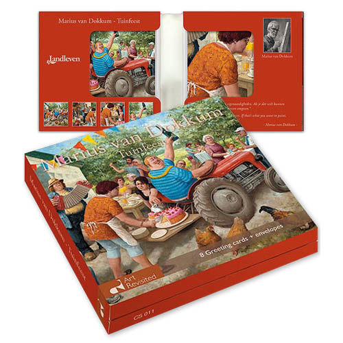 Art Revisited Kaartenmapje Marius van Dokkum – Tuinfeest 8 Kaarten