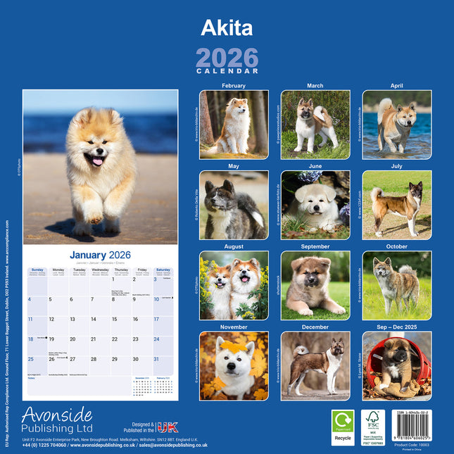 Avonside Akita Kalender 2026