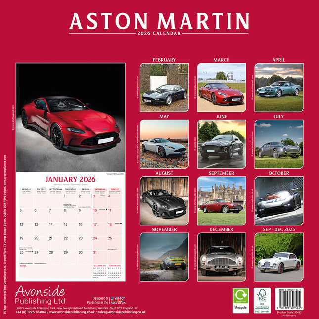 Avonside Aston Martin Kalender 2026