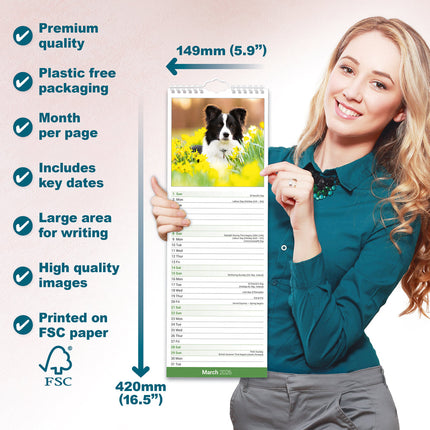 Avonside Border Collie Kalender 2026 Slimline