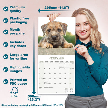 Avonside Border Terrier Kalender 2026