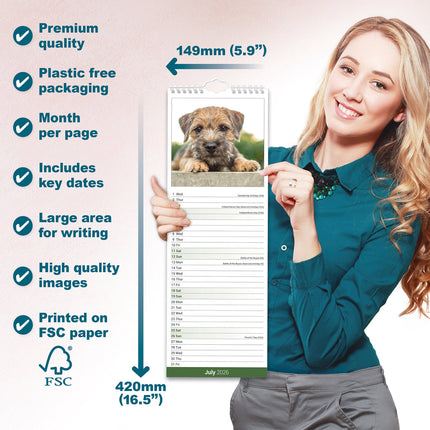 Avonside Border Terrier Kalender 2026 Slimline