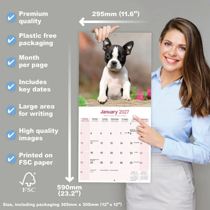 Avonside Boston Terrier Kalender 2027
