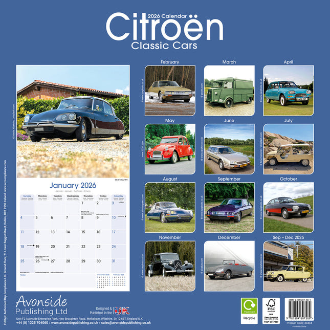 Avonside Citroen Kalender 2026