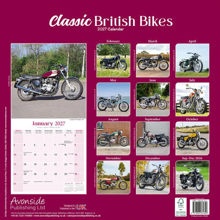 Avonside Classic British Bikes Kalender 2027
